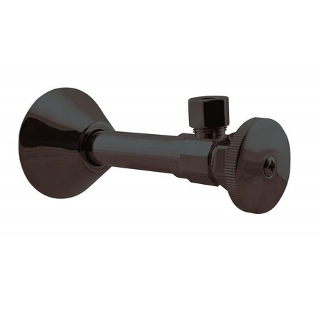 WESTBRASS Angle Stop, 1/2" Copper Sweat x 3/8" OD Comp. in Oil Rubbed Bronze D1112-12